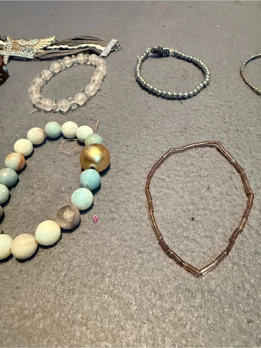Assorted Women's Bracelet Set - Blue, Gold, Silver, Brown, Black